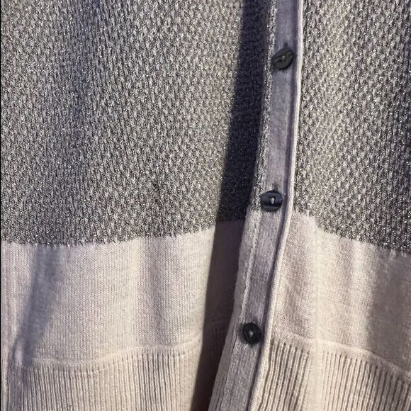 Simply Vera Button Up Cardigan Sparkly Gold and Tan Size XL - Picture 4 of 4